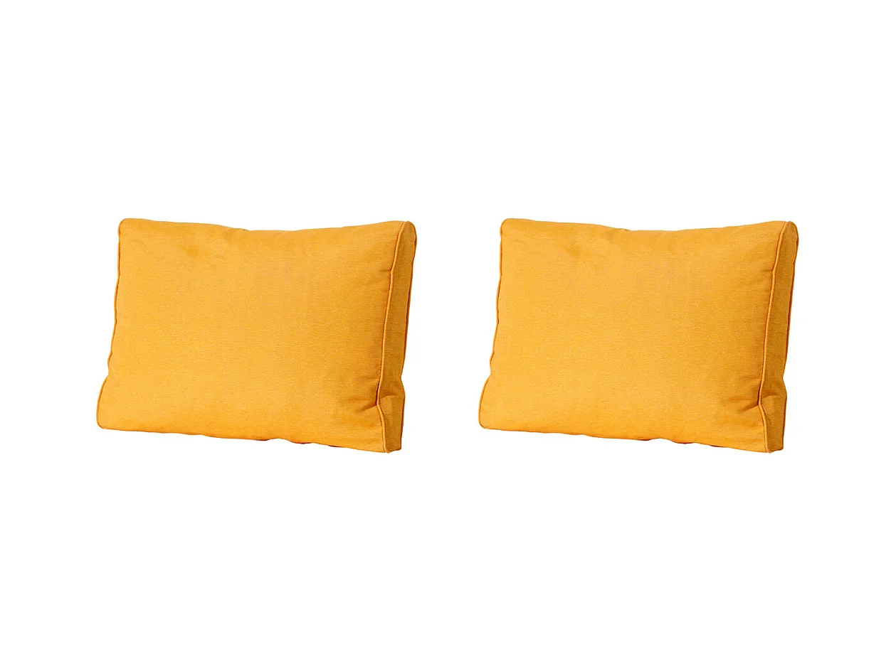 Coussin de dossier Panama doré brillant - Environ 40 x 60 cm - Lot de 2