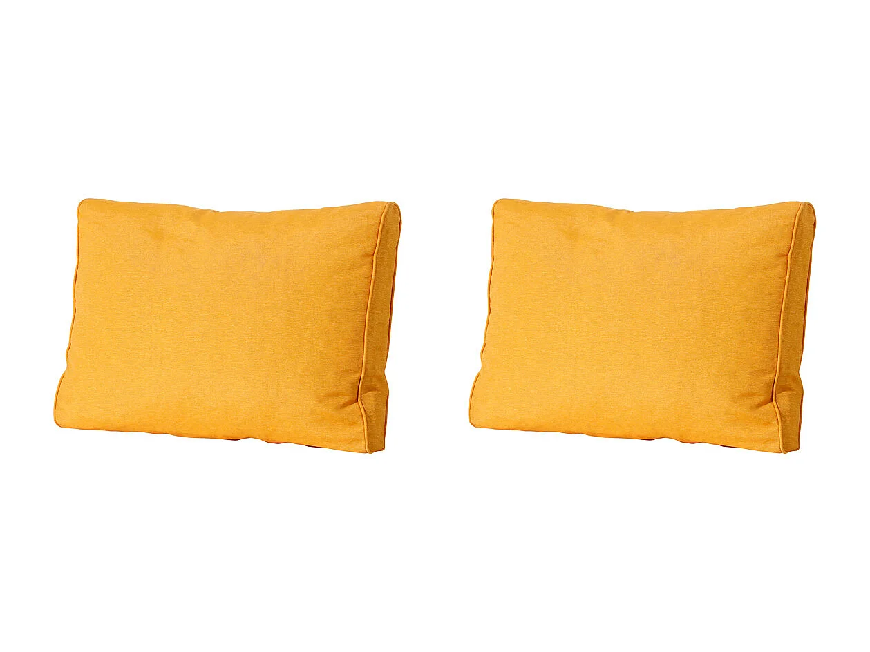 Coussin de dossier Panama doré brillant - Environ 40 x 60 cm - Lot de 2