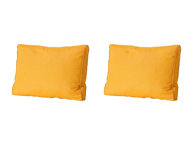 Coussin de dossier Panama doré brillant - Environ 40 x 60 cm - Lot de 2