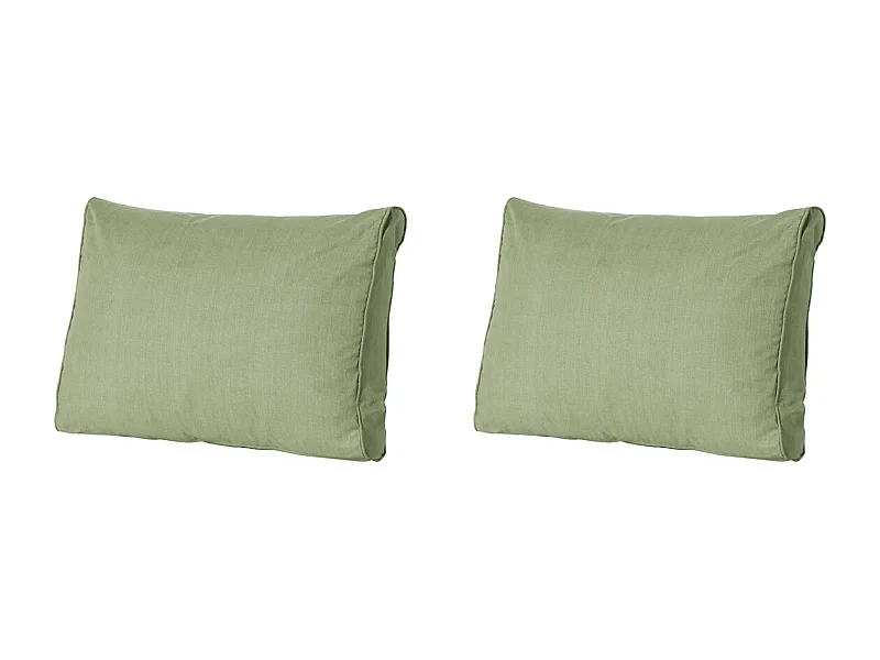Coussin de dossier Lounge Basic vert - Environ 43 x 73 cm - Lot de 2