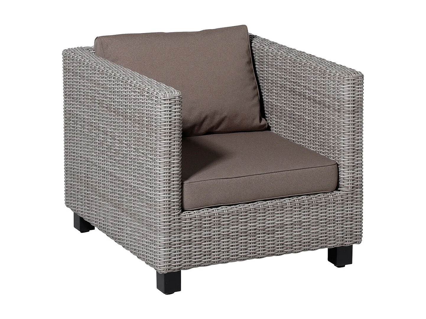 Coussin d'assise Lounge Profi-Line Manchester taupe - Env. 73x73 cm - Lot de 2