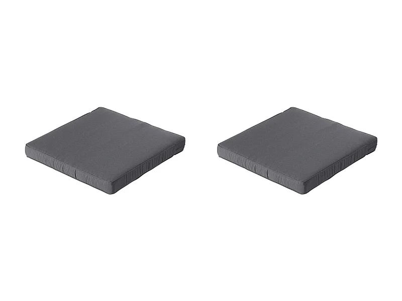 Coussin d'assise Lounge Profi-Line Panama gris - Env. 60x60 cm - Lot de 2