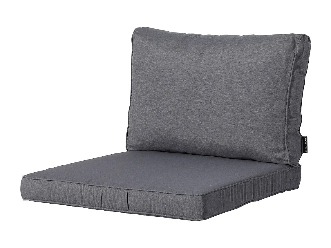 Coussin d'assise Lounge Profi-Line Panama gris - Env. 60x60 cm - Lot de 2