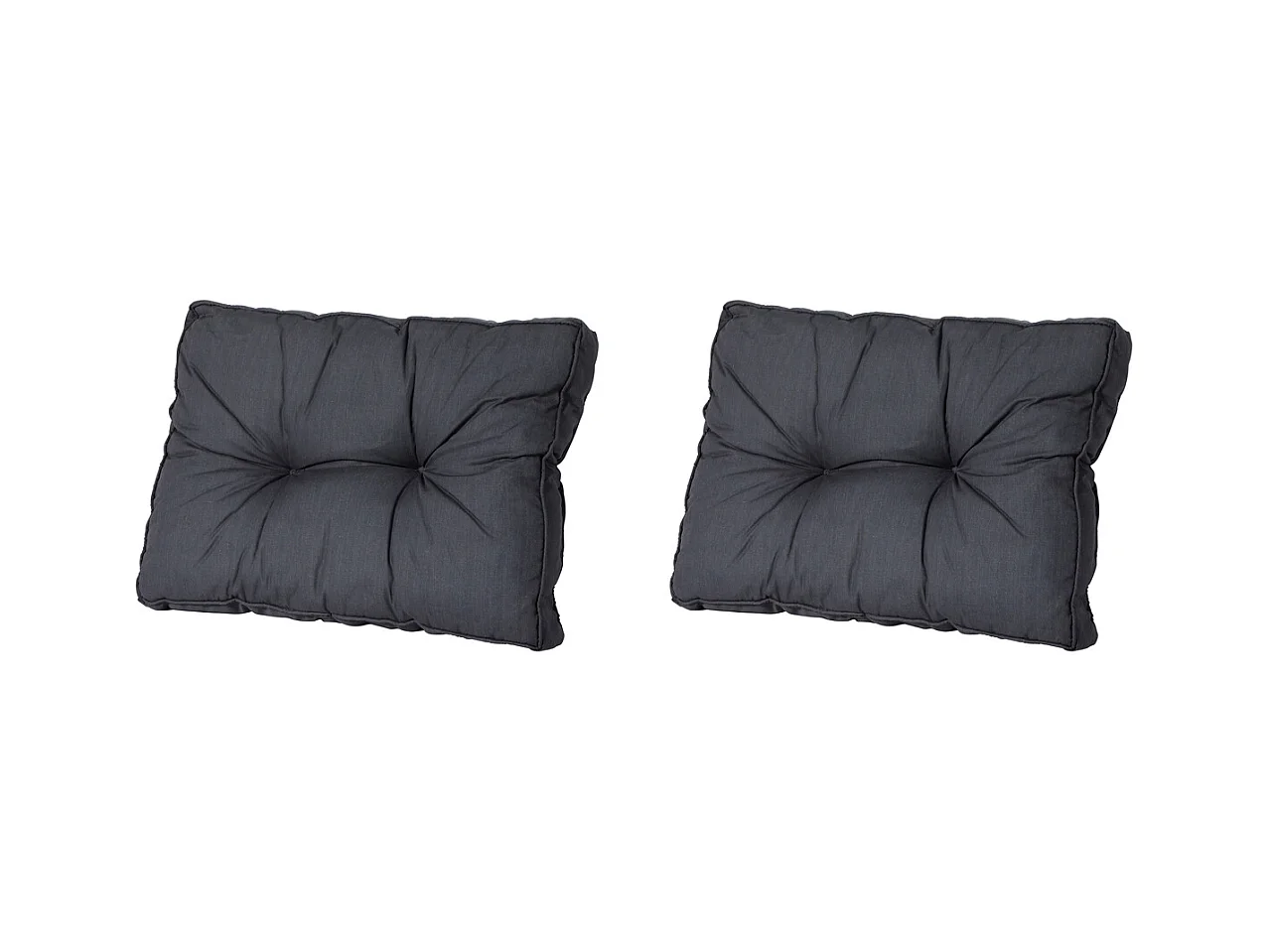 Coussin de dossier Florance Basic noir - Environ 43 x 73 cm - Lot de 2