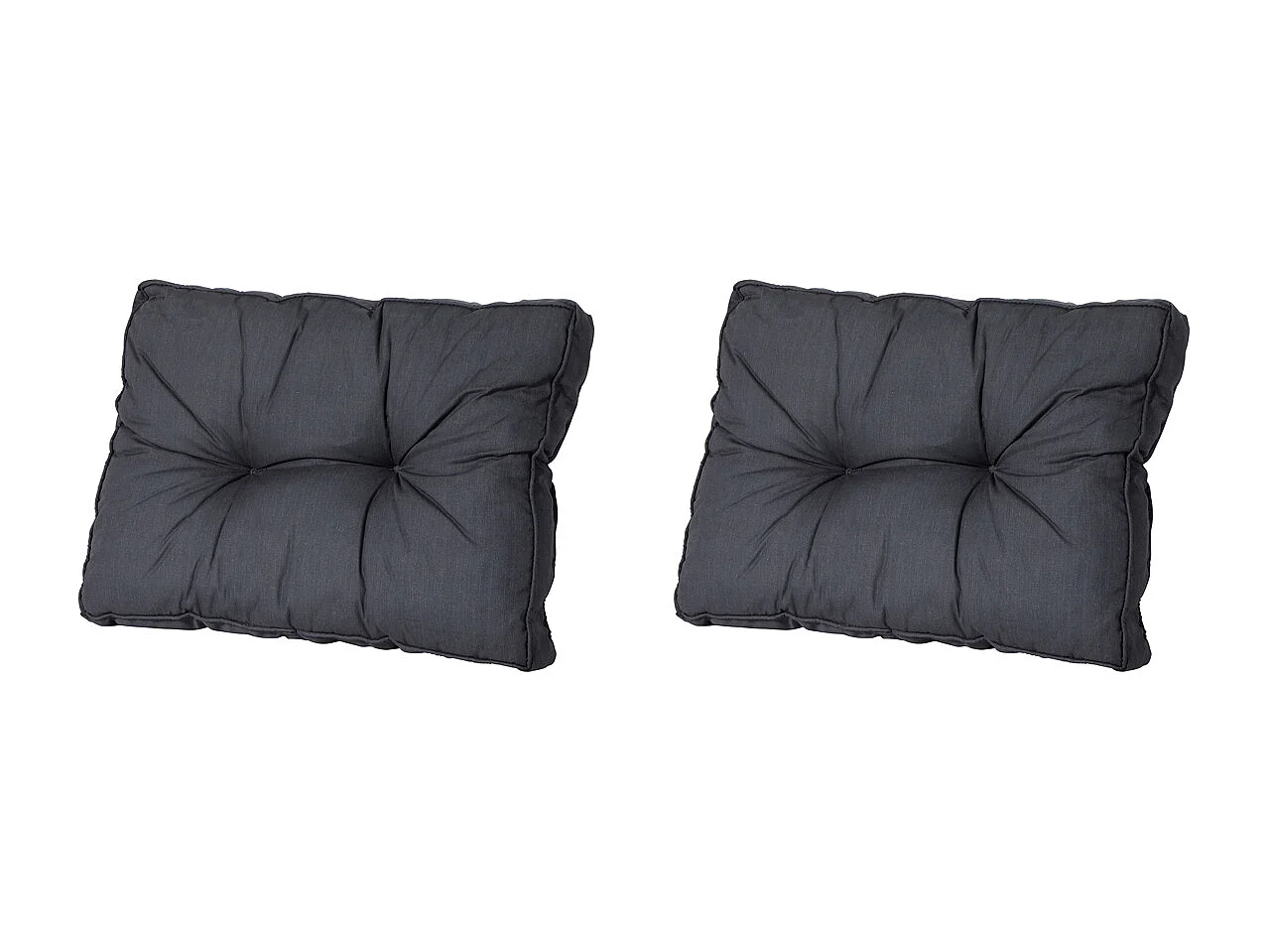 Coussin de dossier Florance Basic noir - Environ 43 x 73 cm - Lot de 2