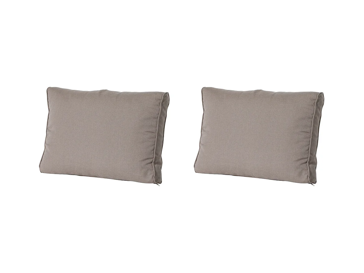 Coussin de dossier Lounge Rib liver - Environ 40 x 60 cm - Lot de 2