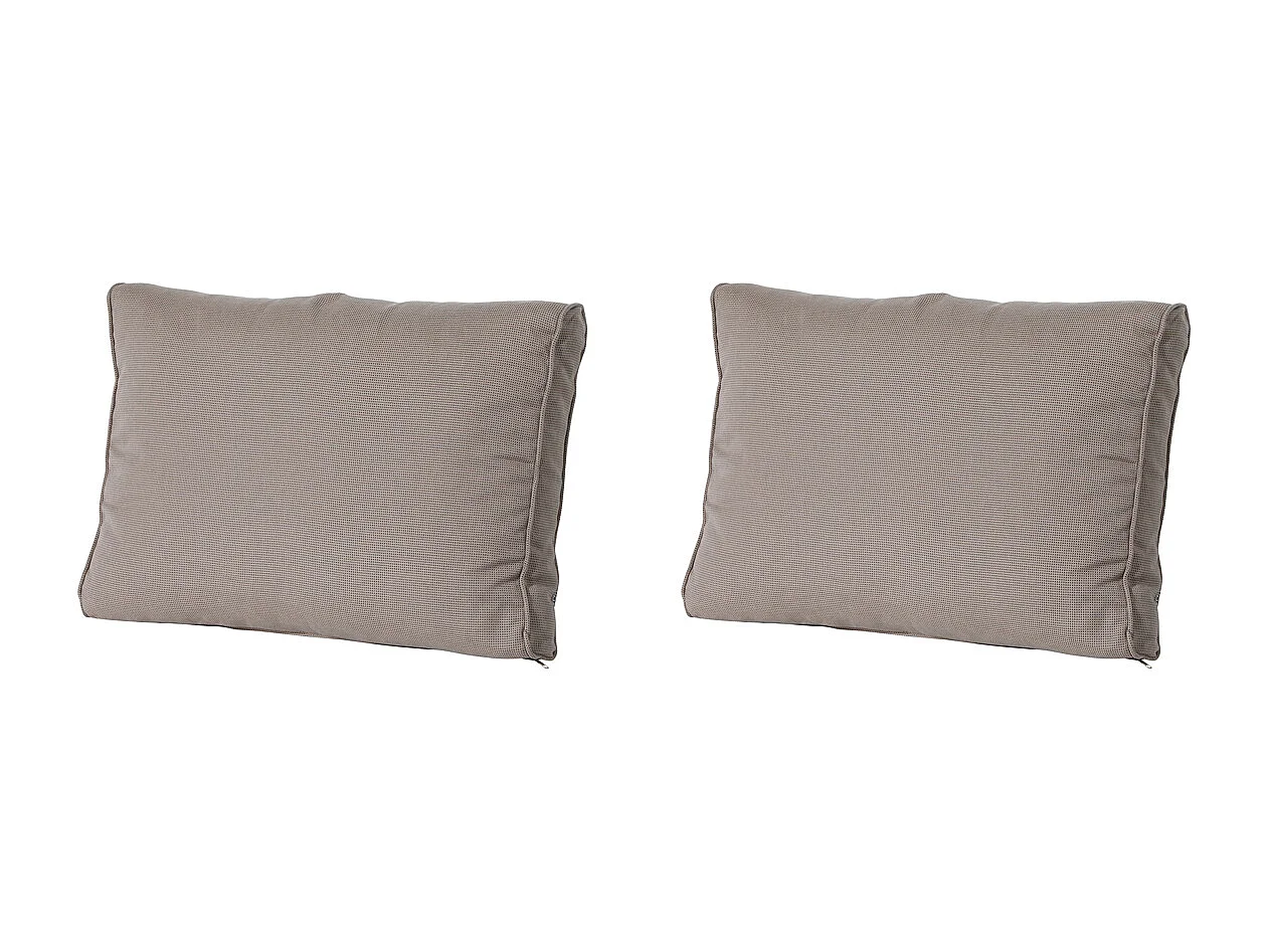 Coussin de dossier Lounge Rib liver - Environ 40 x 60 cm - Lot de 2