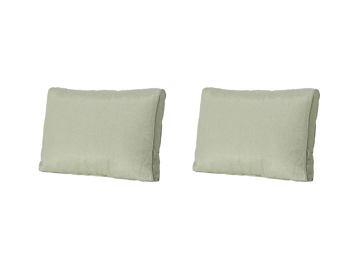 Coussin de dossier Panama sauge - Environ 40 x 60 cm - Lot de 2
