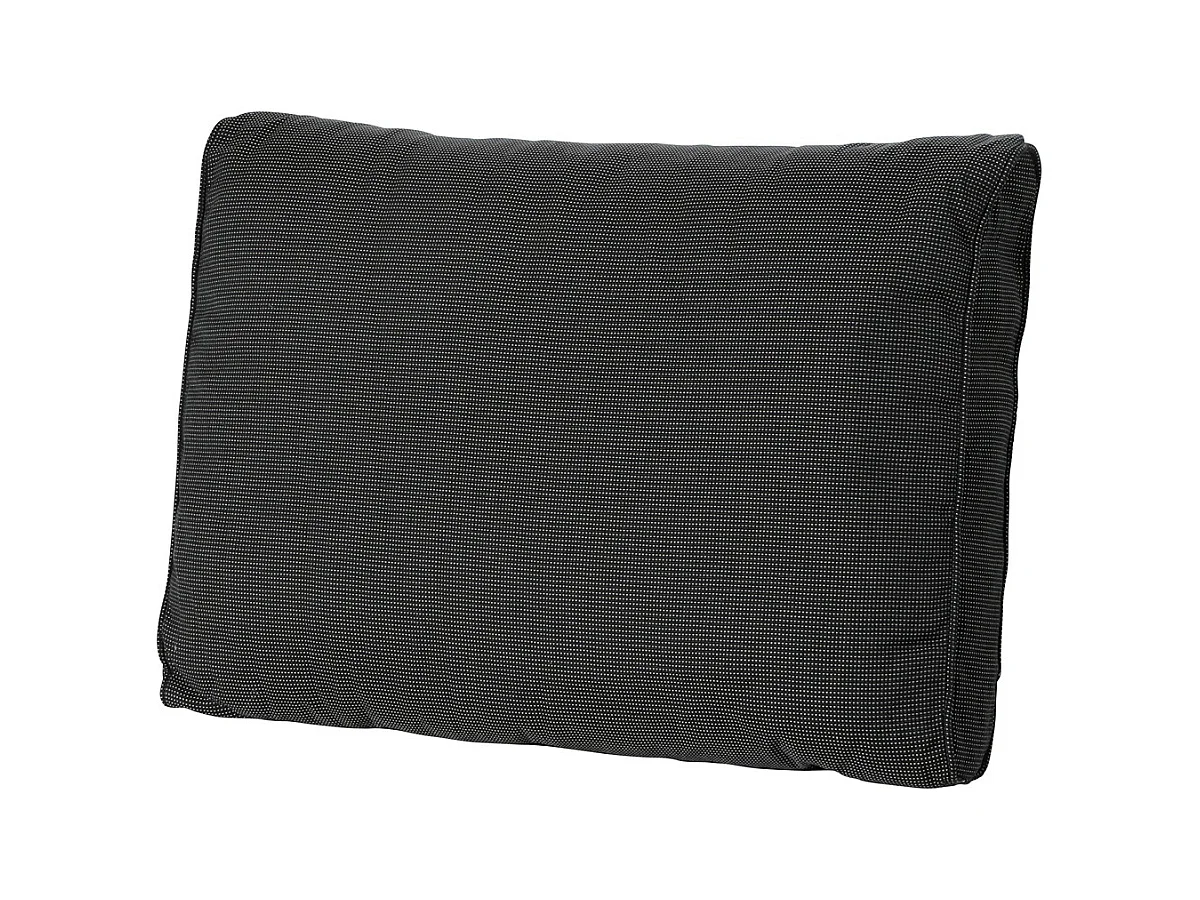 Coussin de dossier Lounge Rib noir - Environ 43 x 73 cm - Lot de 2