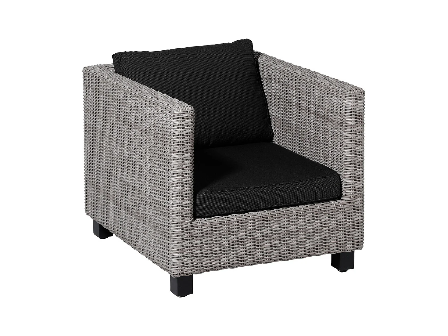 Coussin de dossier Lounge Rib noir - Environ 43 x 73 cm - Lot de 2