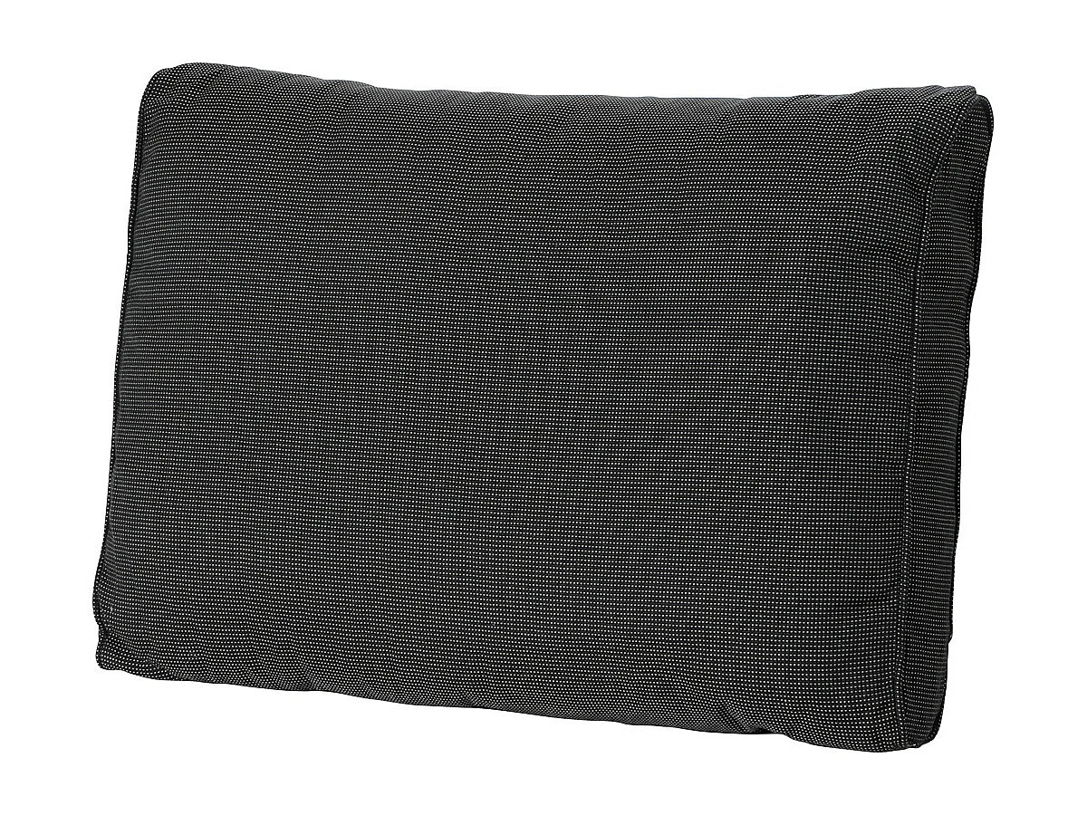 Coussin de dossier Lounge Rib noir - Environ 43 x 73 cm - Lot de 2