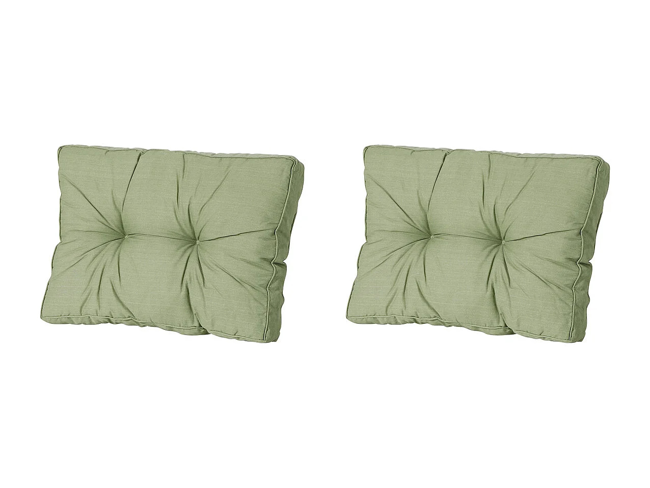 Coussin de dossier Florance Basic vert - Environ 43 x 73 cm - Lot de 2