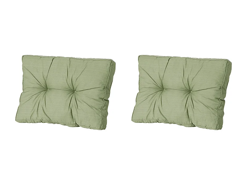 Coussin de dossier Florance Basic vert - Environ 43 x 73 cm - Lot de 2