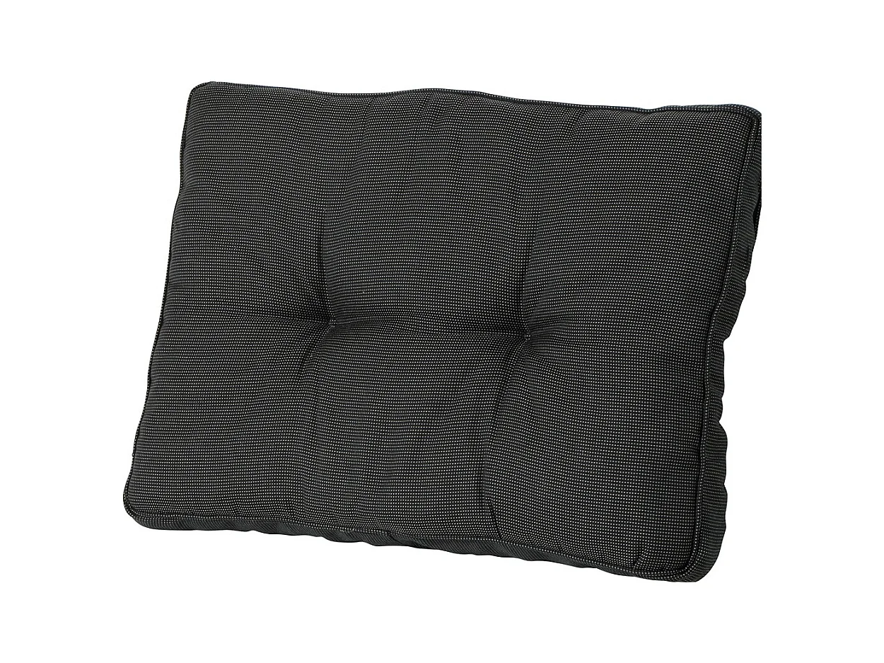 Coussin de dossier Florance côtelé noir - Environ 43 x 73 cm - Lot de 2
