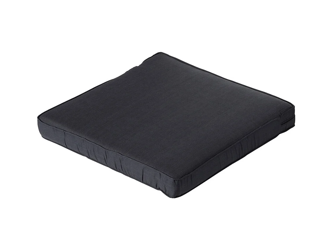 Coussin de siège Lounge Basic noir - Environ 73 x 73 cm - Lot de 2