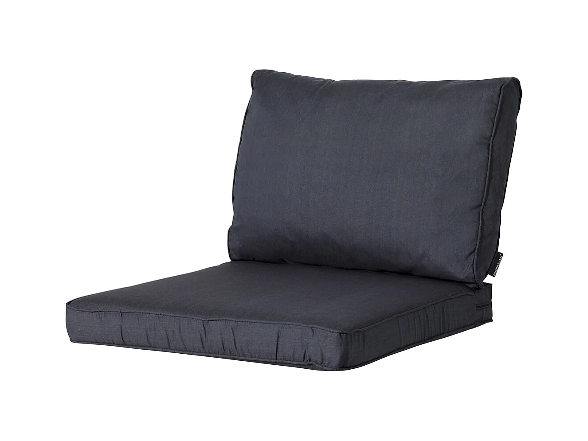 Coussin de siège Lounge Basic noir - Environ 73 x 73 cm - Lot de 2