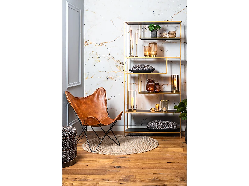 Kast YLAYA - 100x35x203cm - Goud