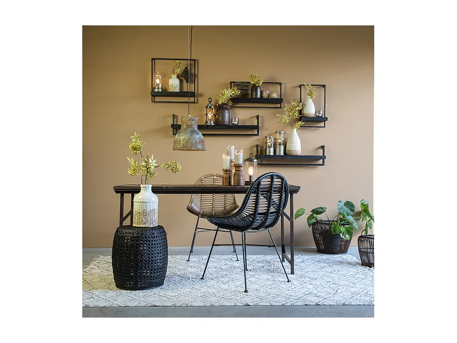 Étagère murale MADDISON - 100x15x24cm - Noir