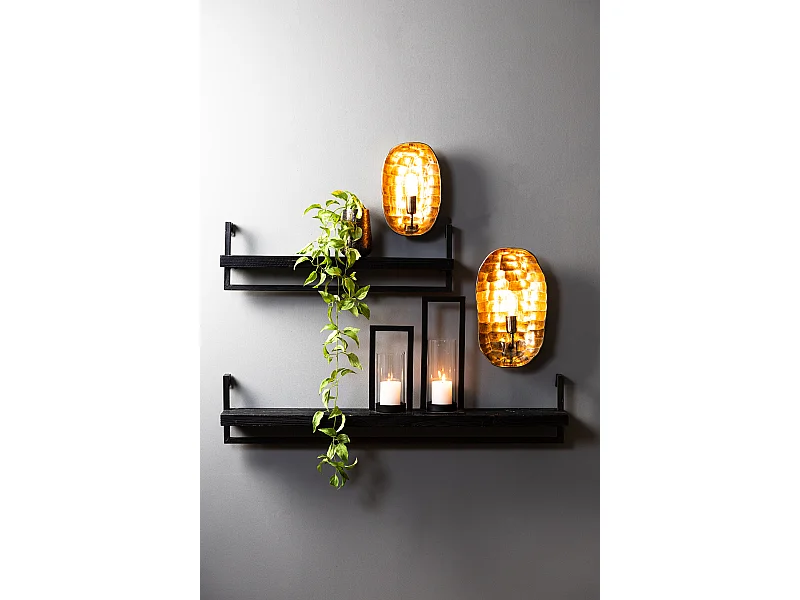 Étagère murale MADDISON - 100x15x24cm - Noir