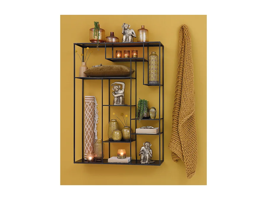 Wandrek TALARA - 110x25.5x150cm - Zwart