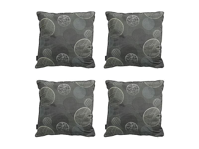 Dekokissen Circle grün - Ca. 50x50 cm - 4er Set