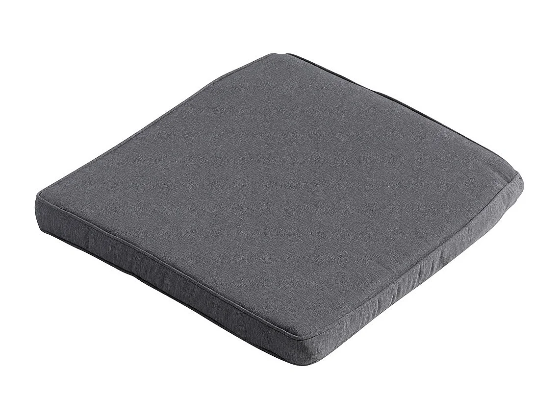 Coussin d'assise en osier Panama gris - Environ 48 x 48 cm - Lot de 4