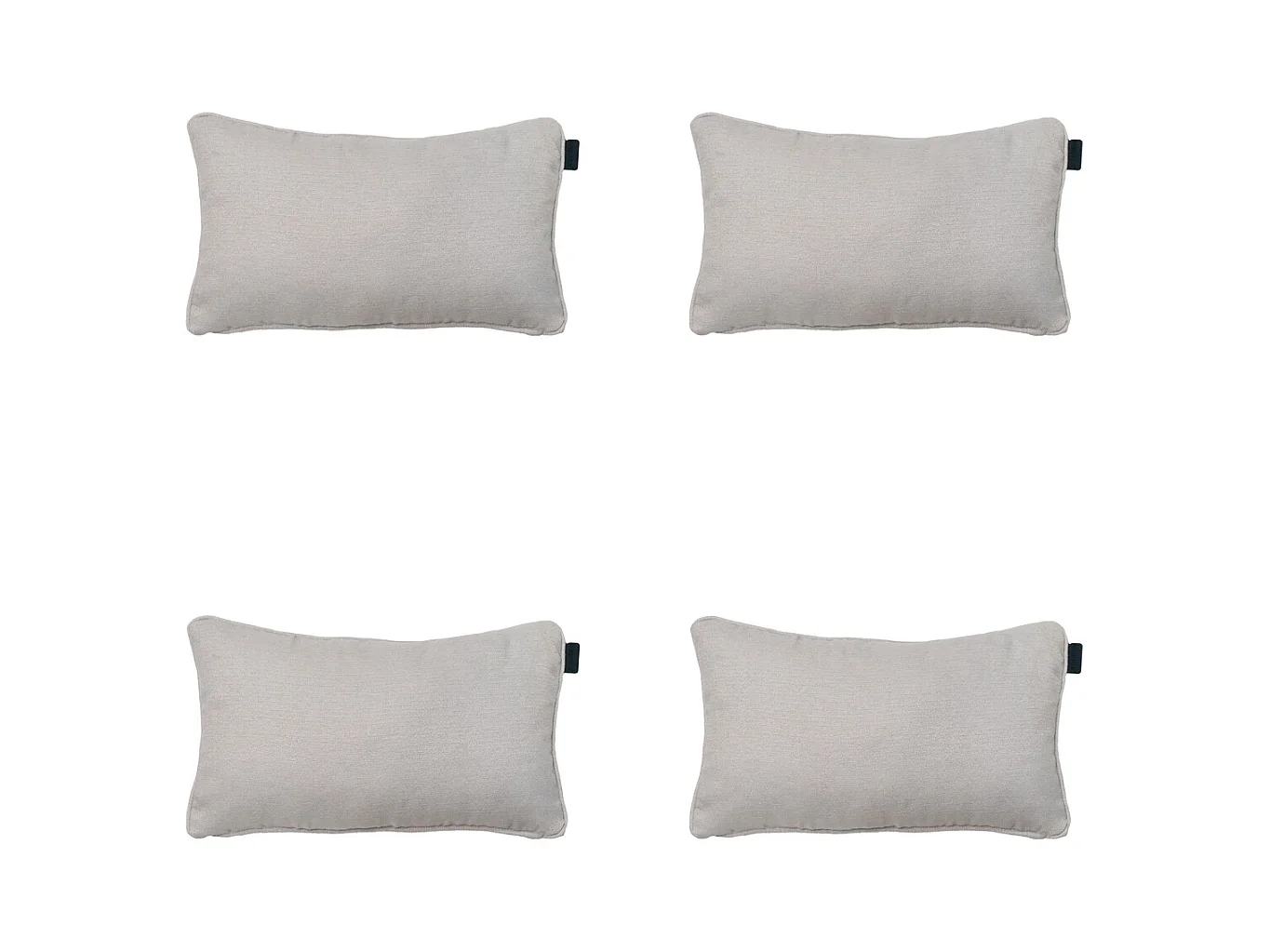 Coussin décoratif Naples taupe - Env. 30x50 cm - Lot de 4