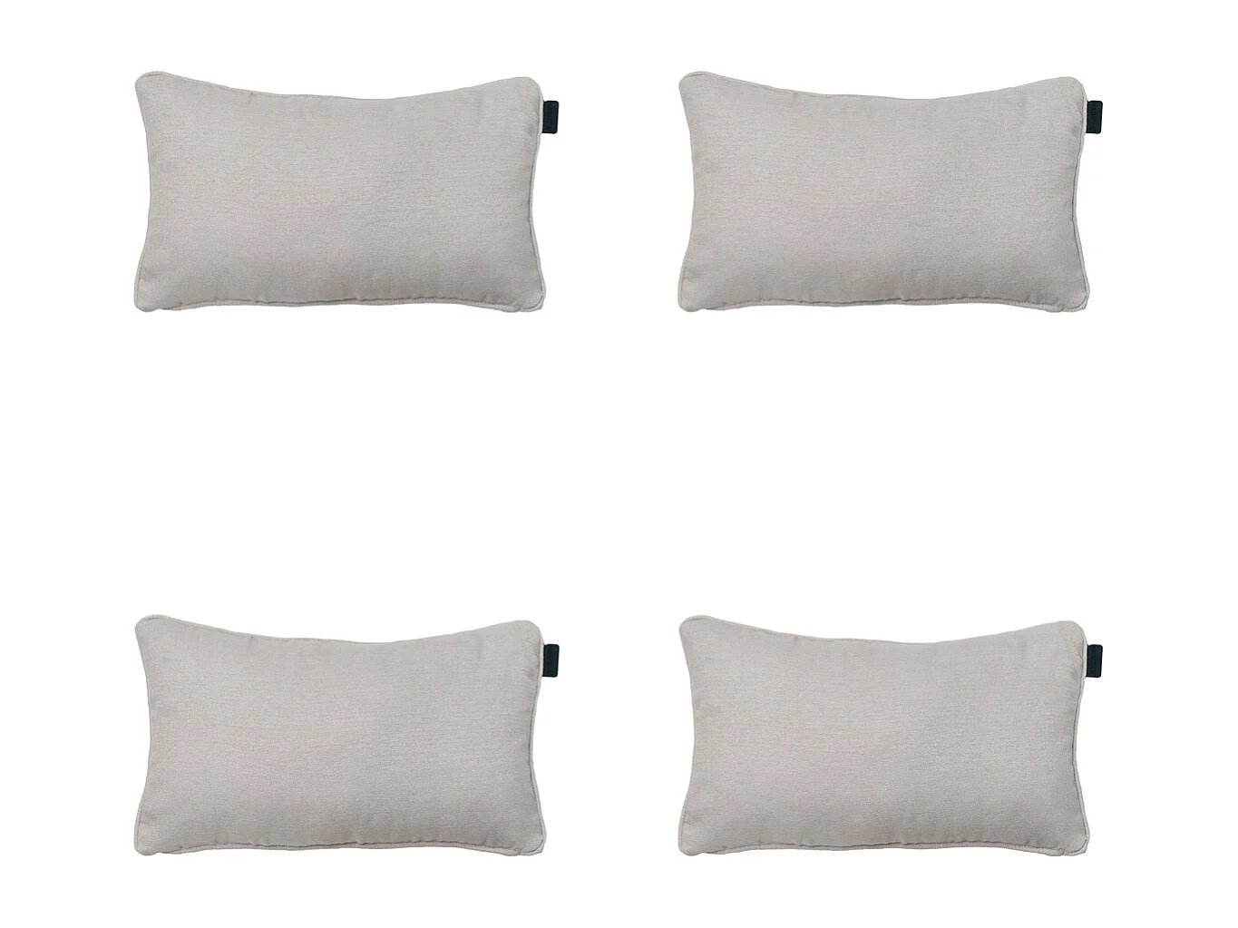 Coussin décoratif Naples taupe - Env. 30x50 cm - Lot de 4