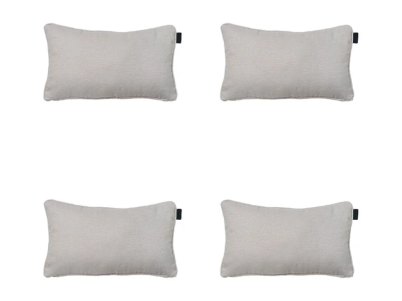 Coussin décoratif Naples taupe - Env. 30x50 cm - Lot de 4