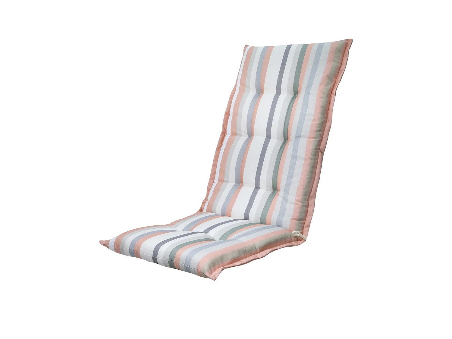 Coussin de chaise de jardin à dossier haut, couleur saumon - Dimensions : environ 123 x 50 cm - Lot de 4