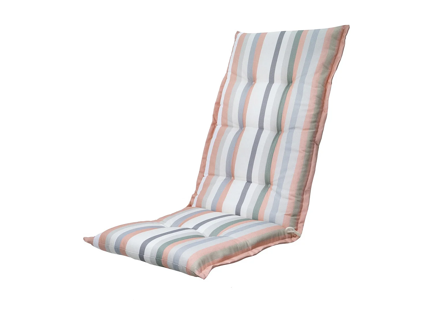 Coussin de chaise de jardin à dossier haut, couleur saumon - Dimensions : environ 123 x 50 cm - Lot de 4