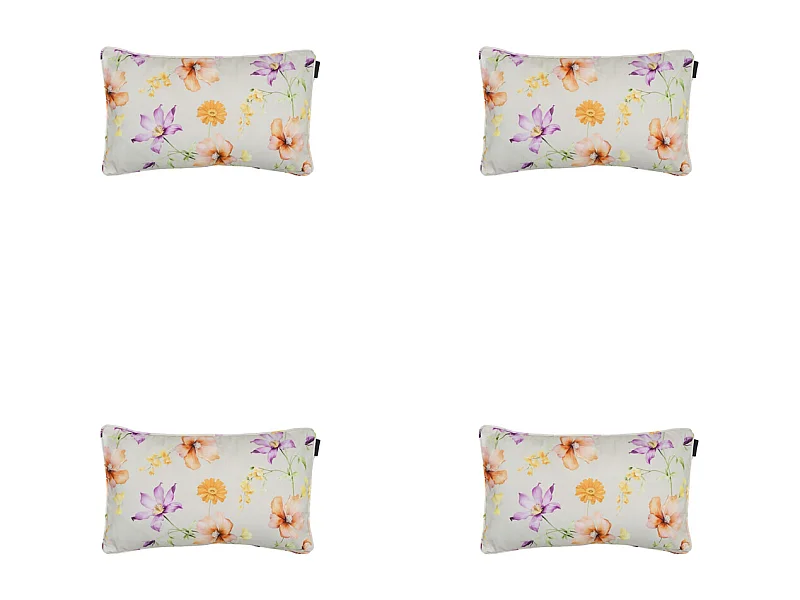 Coussin décoratif Florina violet - Env. 30x50 cm - Lot de 4