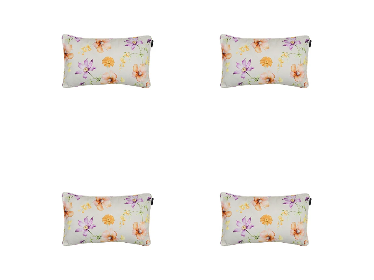 Coussin décoratif Florina violet - Env. 30x50 cm - Lot de 4