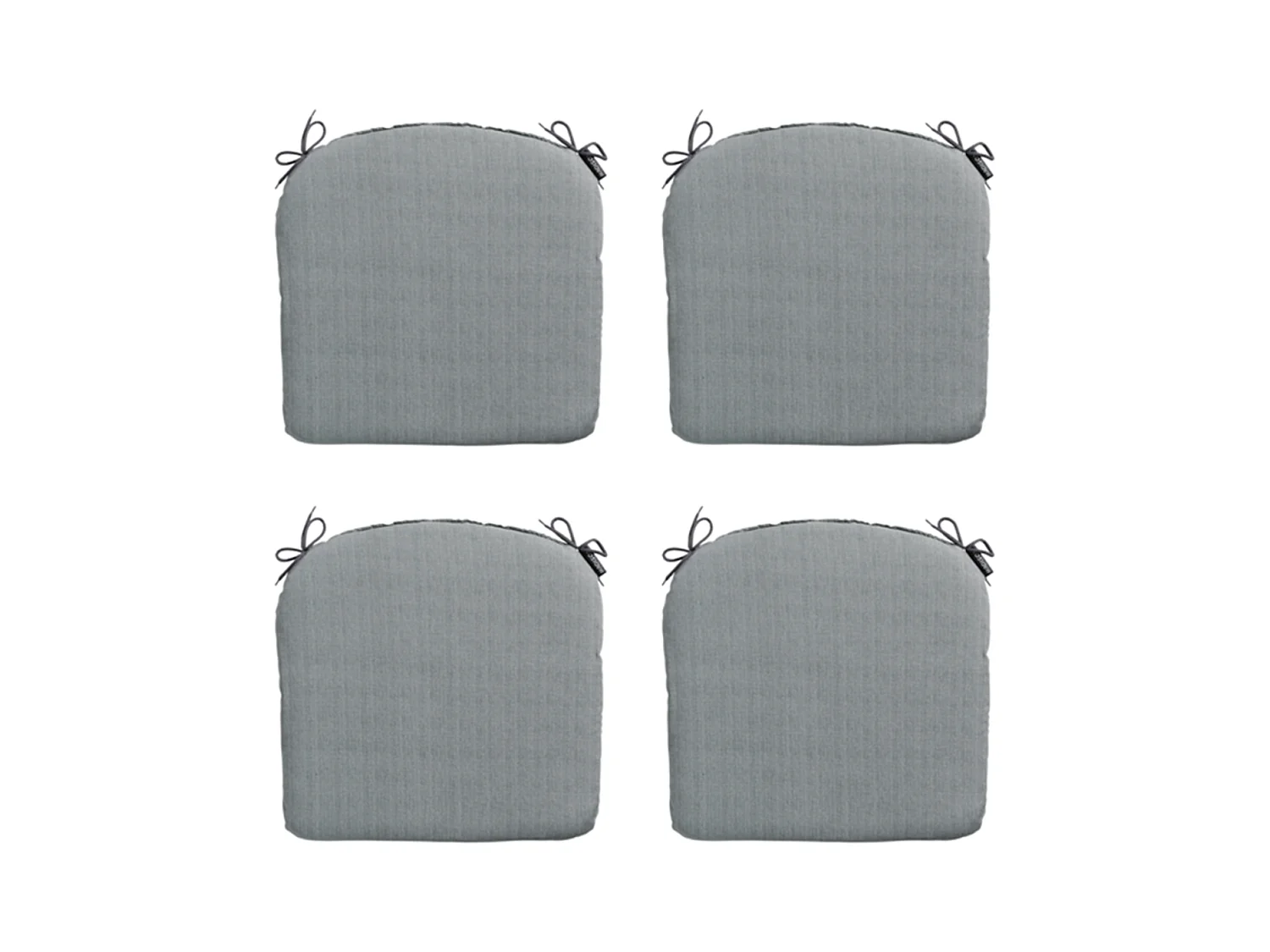 Coussin d'assise Basic gris - Environ 46x48 cm - Lot de 4