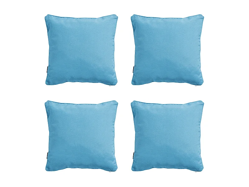 Coussin décoratif Panama aqua - Env. 60x60 cm - Lot de 4