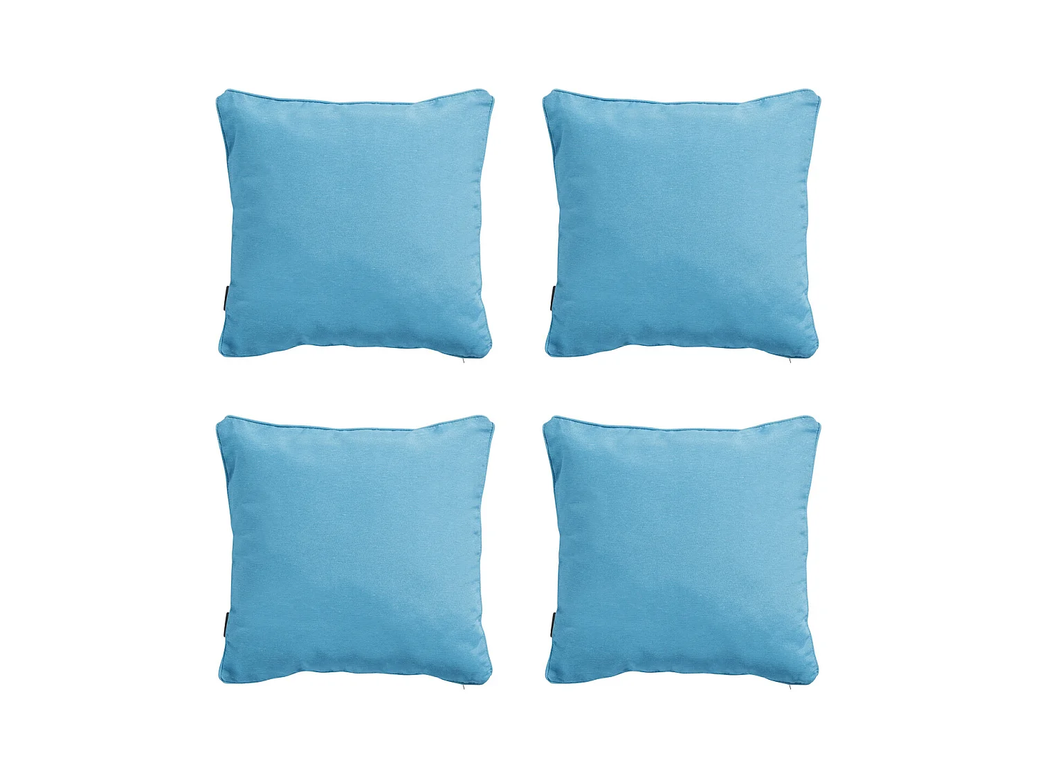 Coussin décoratif Panama aqua - Env. 60x60 cm - Lot de 4