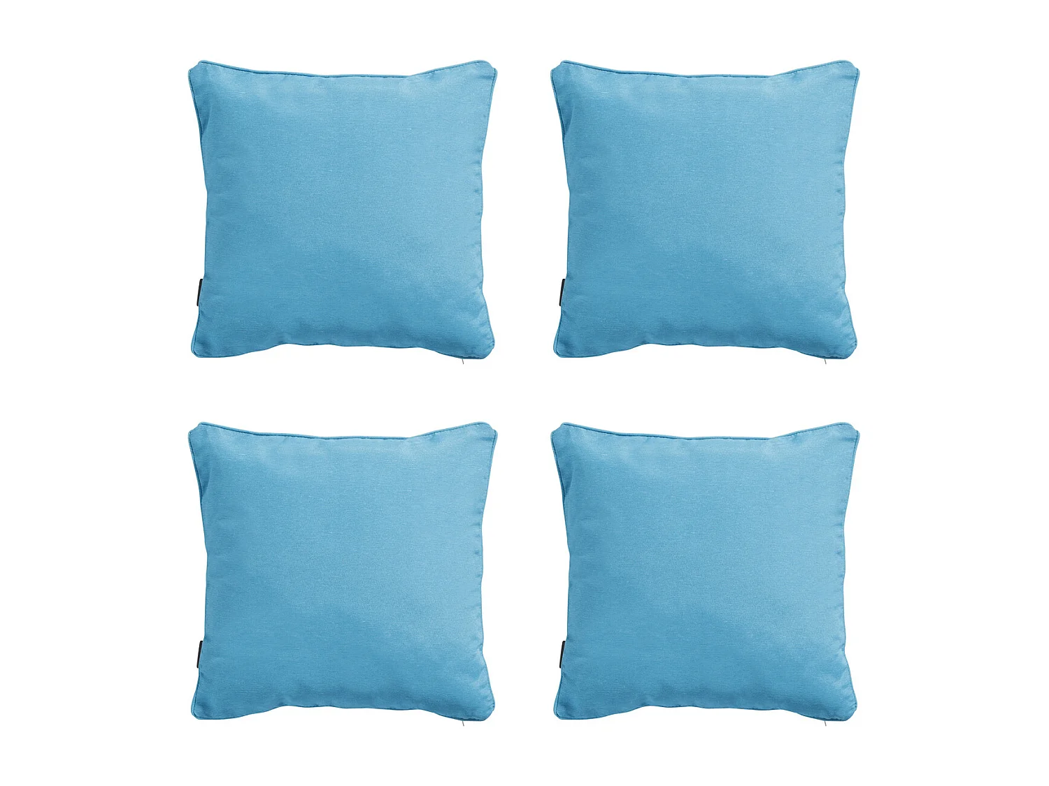 Coussin décoratif Panama aqua - Env. 60x60 cm - Lot de 4
