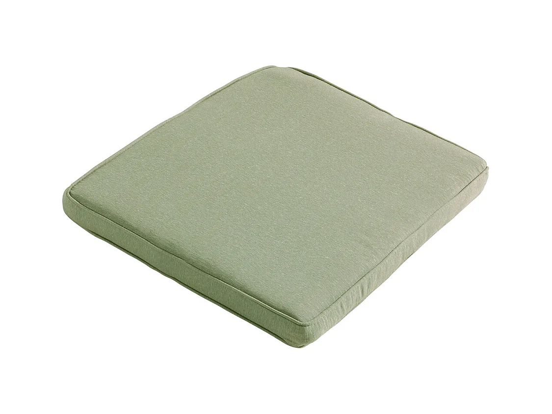 Coussin d'assise en osier Panama sauge - Environ 48 x 48 cm - Lot de 4