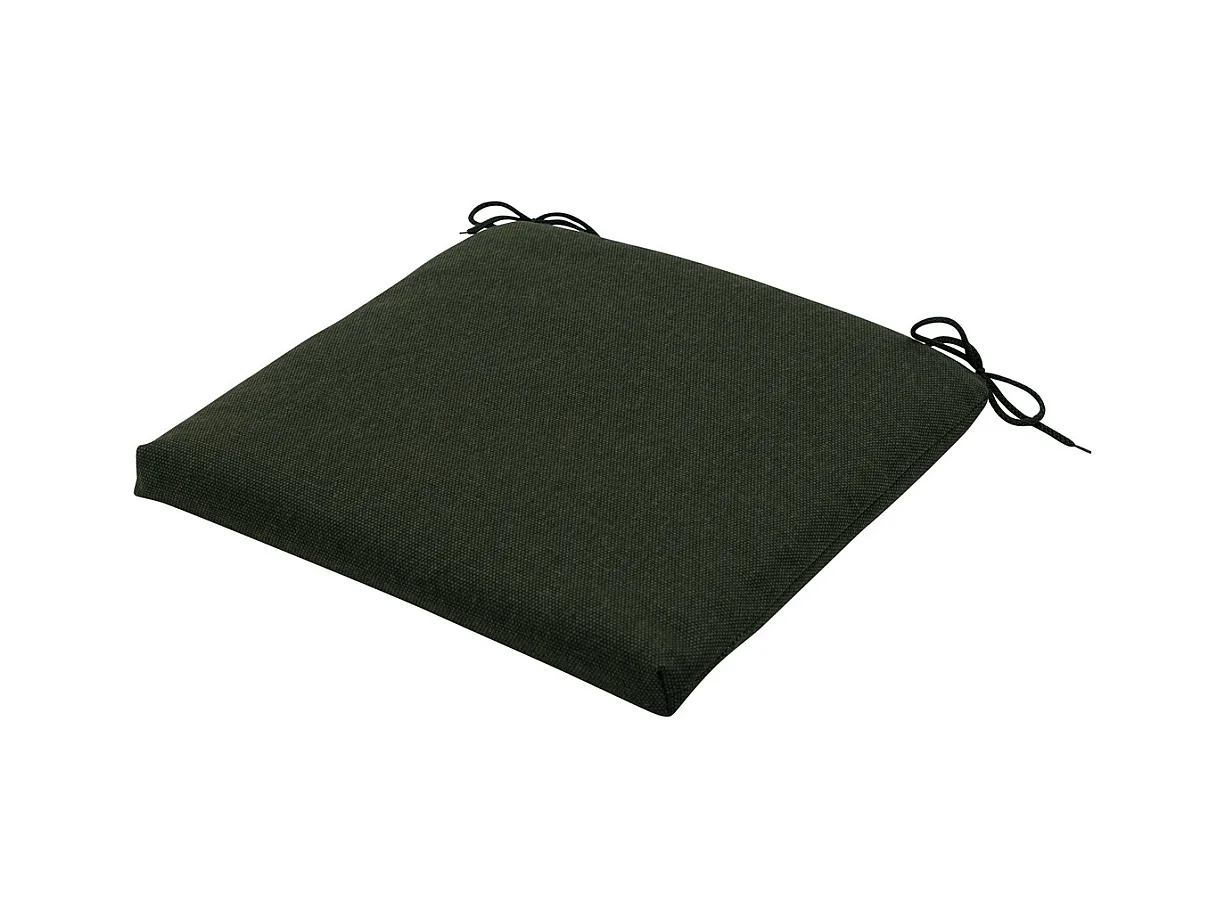 Coussin d'assise en toile verte éco+ - Environ 40x40 cm - Lot de 4