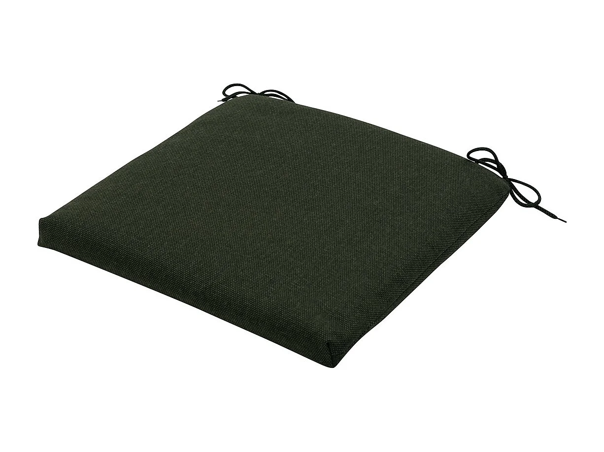 Coussin d'assise en toile verte éco+ - Environ 40x40 cm - Lot de 4