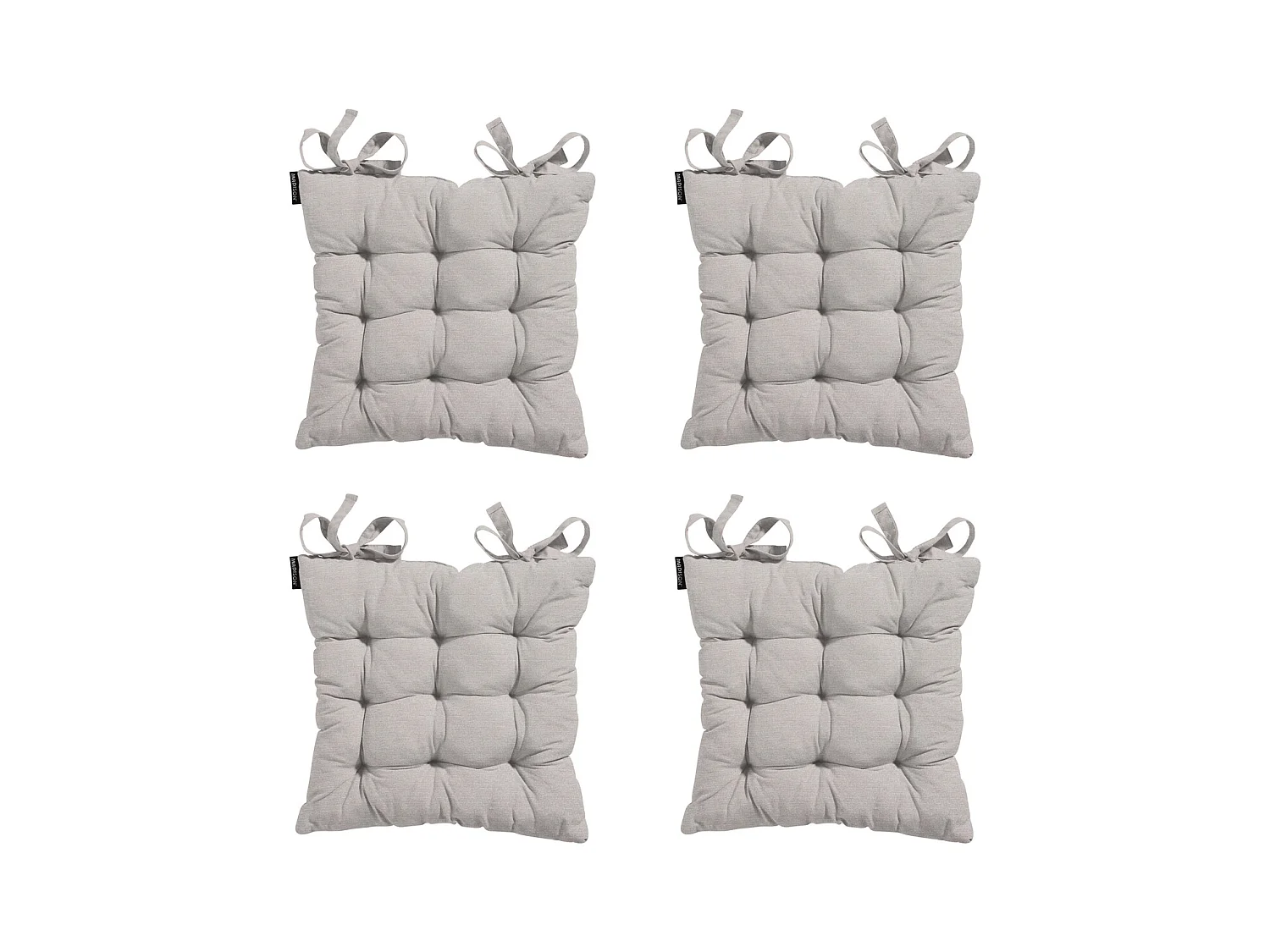 Coussin d'assise Toscane Naples taupe - Env. 46x46 cm - Lot de 4