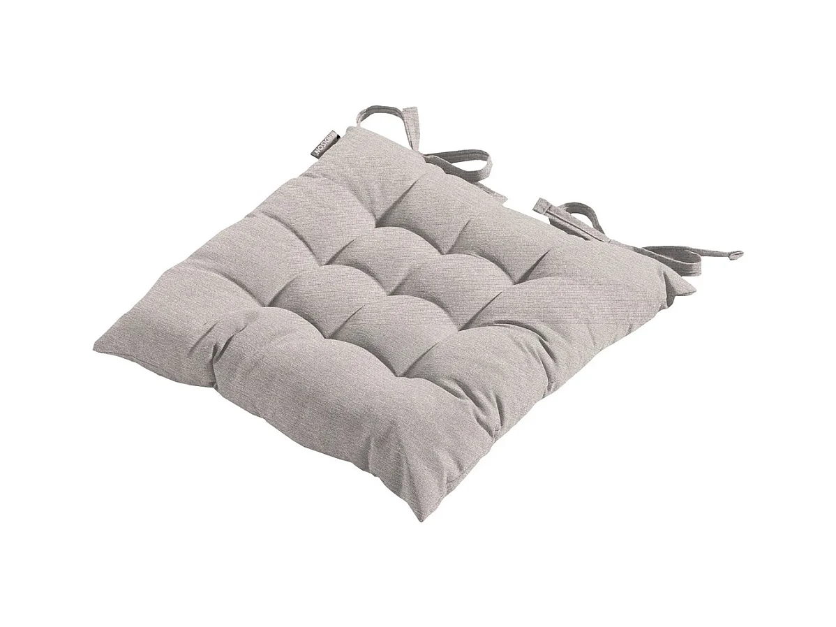 Coussin d'assise Toscane Naples taupe - Env. 46x46 cm - Lot de 4