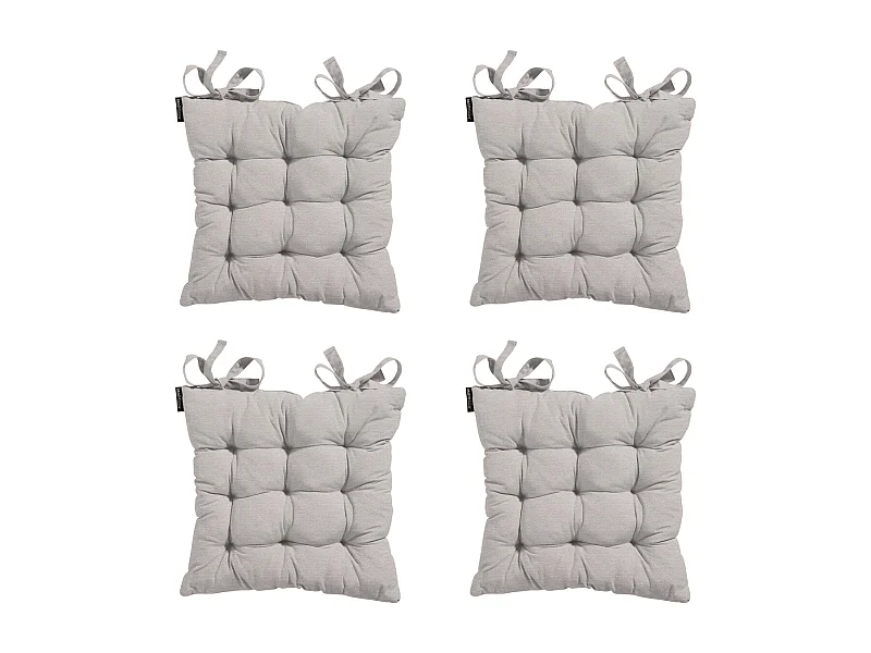 Coussin d'assise Toscane Naples taupe - Env. 46x46 cm - Lot de 4