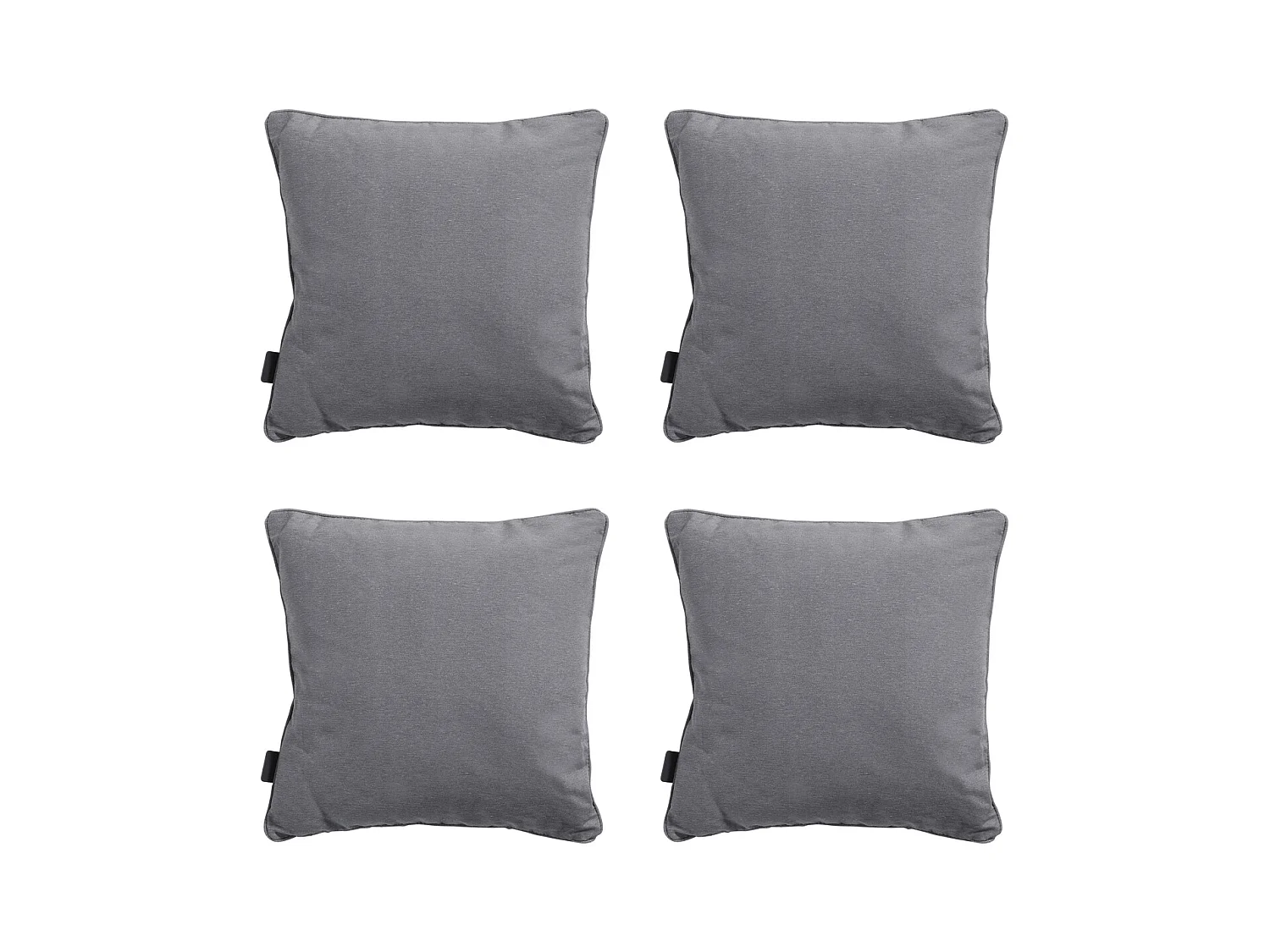 Coussin décoratif Panama gris - Env. 60x60 cm - Lot de 4