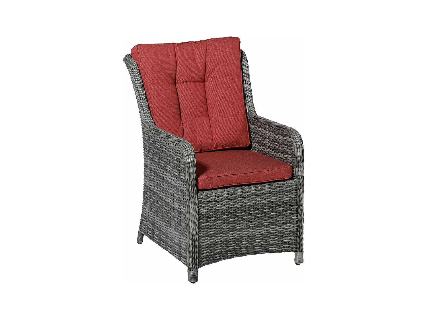 Ensemble de salle à manger d'extérieur en osier Manchester rouge - Env. 95 x 46 cm