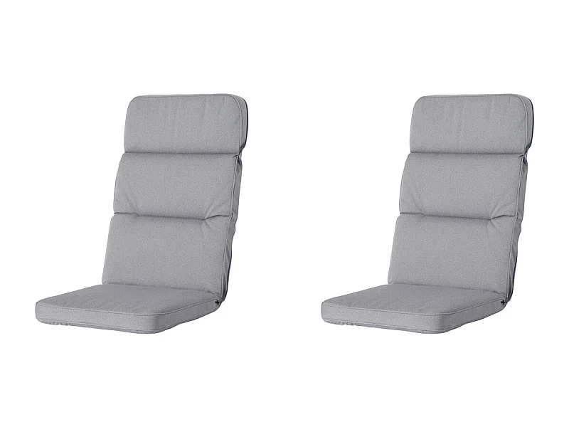 Coussin de jardin Excellent Low Back Manchester gris clair - Env. 105 x 50 cm - Lot de 2
