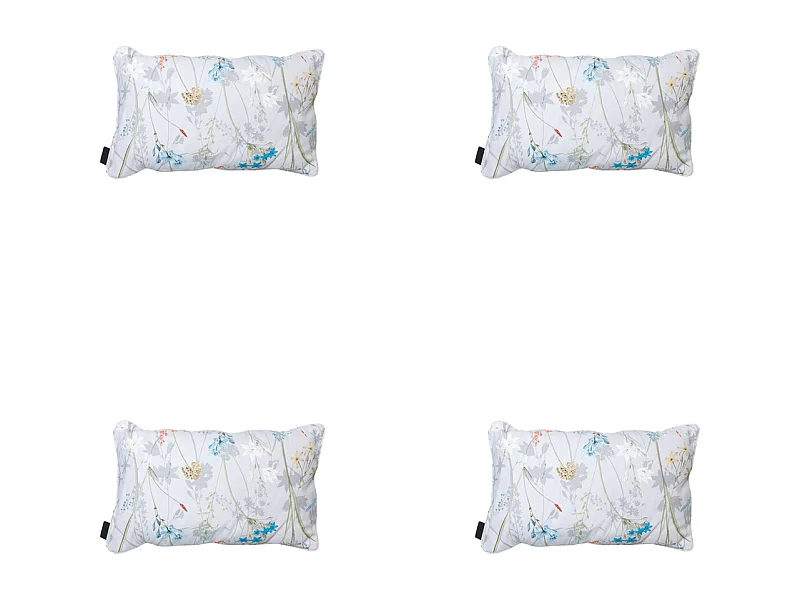 Coussin décoratif Donna toile azur éco+ - Env. 30x50 cm - Lot de 4