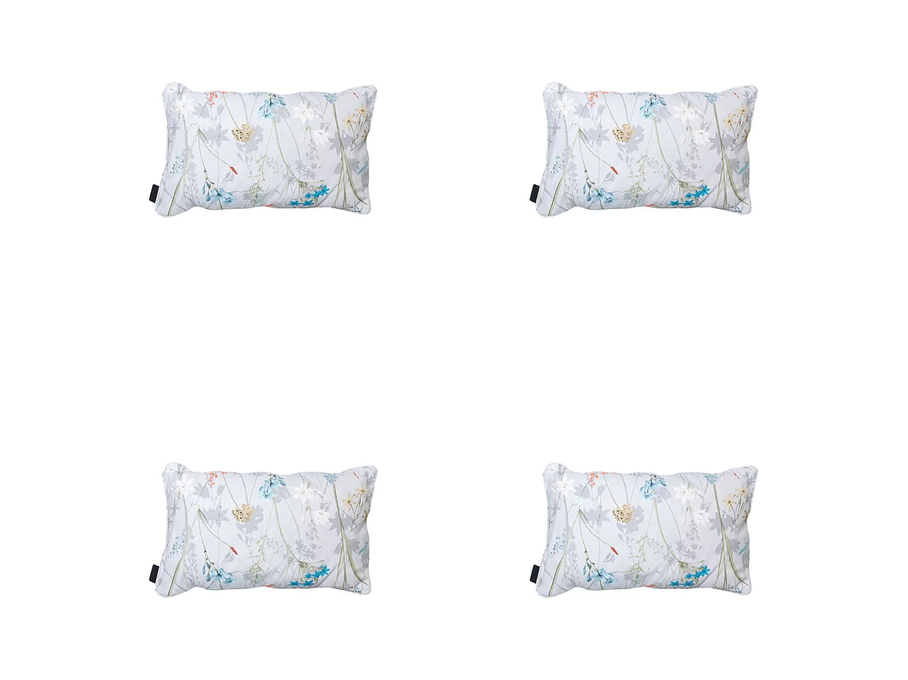 Coussin décoratif Donna toile azur éco+ - Env. 30x50 cm - Lot de 4