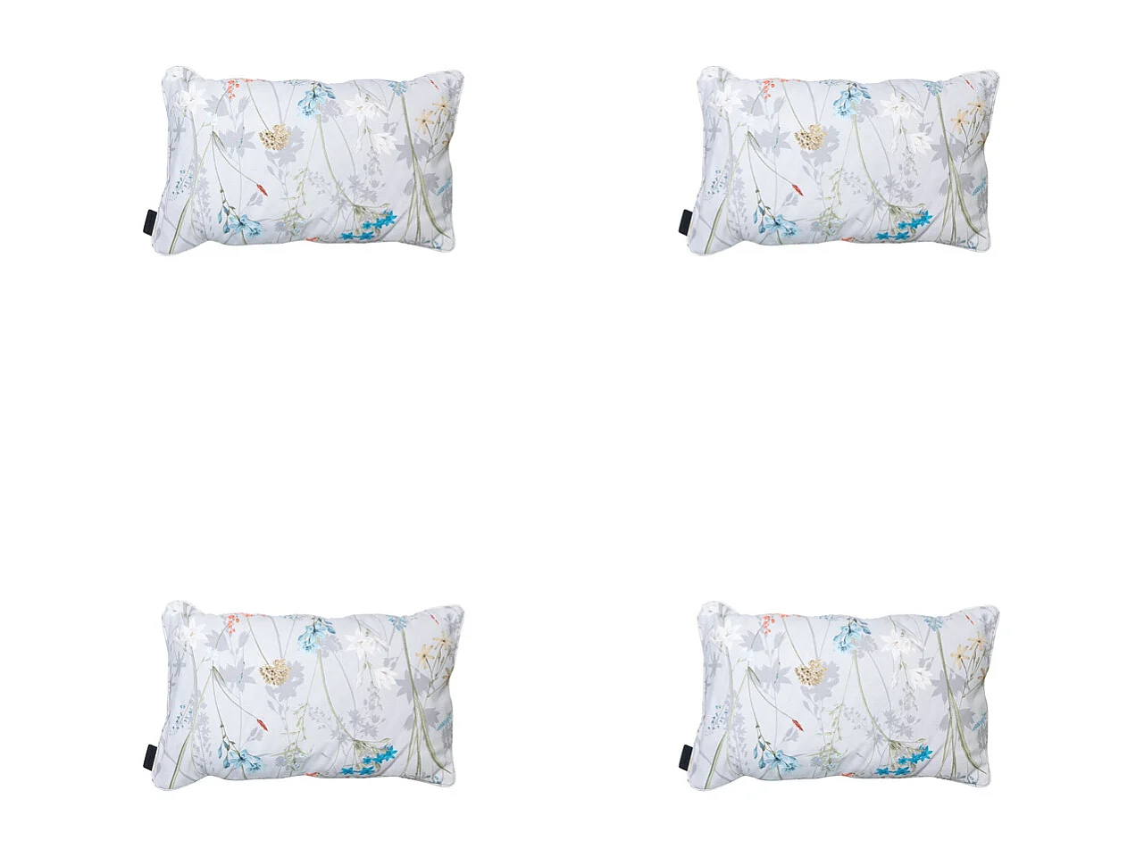 Coussin décoratif Donna toile azur éco+ - Env. 30x50 cm - Lot de 4