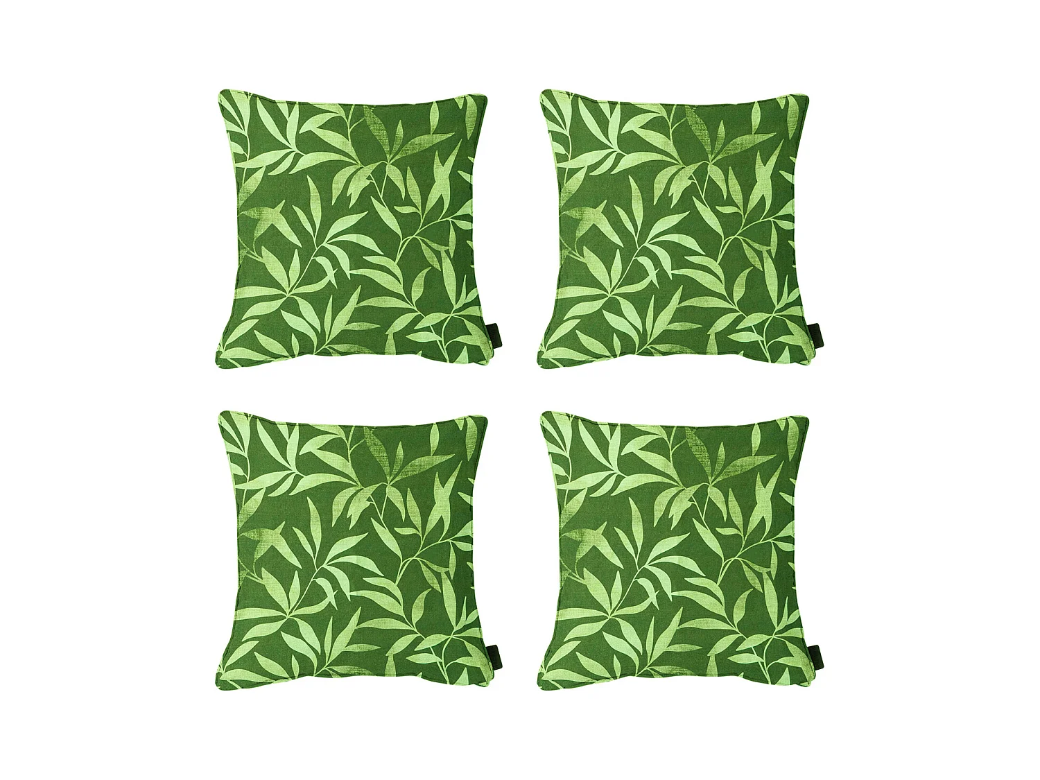 Coussin décoratif Fergus vert - Environ 50x50 cm - Lot de 4